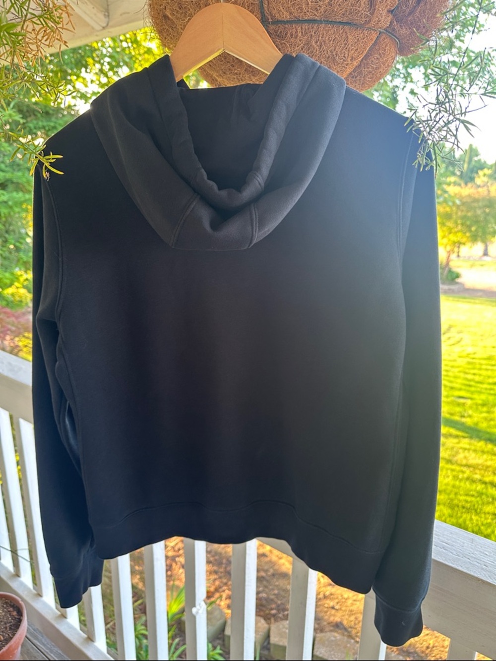 Nike Black Crewneck Hoodie with White Swoosh - NWOT - Picture 2 of 7